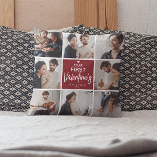 Våra första Valentineser, Photo Collage Keepsak Kudde