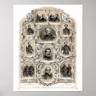 Våra generaler - Union Civil Krig Poster
