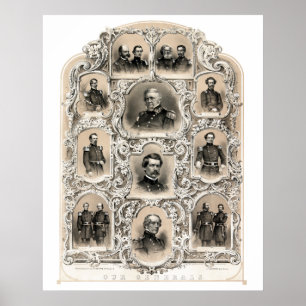 Våra Generals -- Facklig inbördeskrig Poster