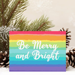 Vara god och Bright Gay pride Regnbåge jul Julkort