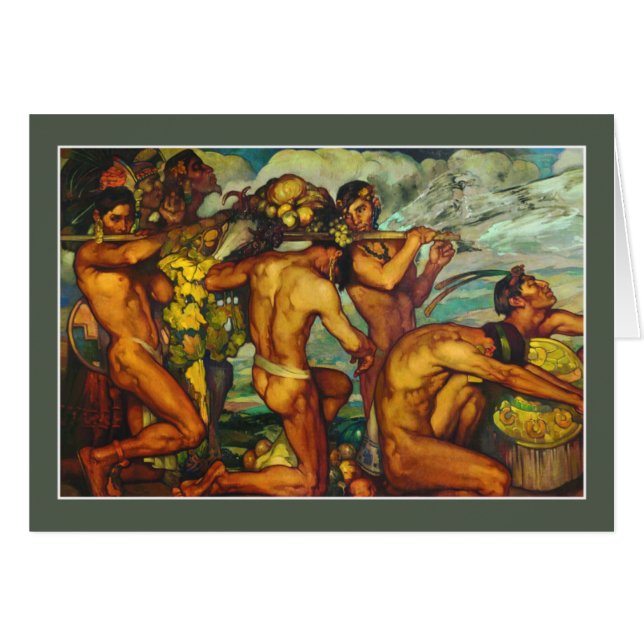 Våra gudar av Saturnino Herran Hälsningskort (Framsidan Horizontal)