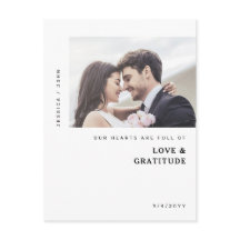 Våra hjärtan är Fullt Photo Bröllop Tack