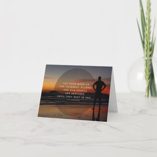 Våra hjärtan är raka - Augustinoffret Anteckningskort (Framsida)