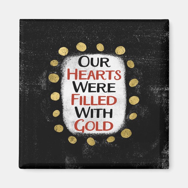 Våra hjärtan var Guld-kylmagnet Magnet (Framsidan)
