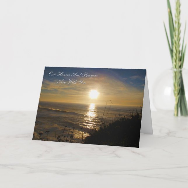 Våra hjärtor och böner är med dig kort (Framsida)