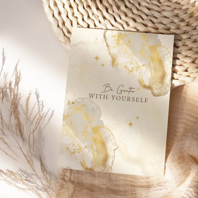 VARA HÖG MED DITT EGET KORT FÖR BEKRÄFTELSE (Self-love positive golden affirmation card for boss girl  )