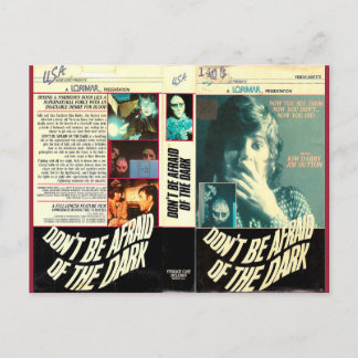 VARA INTE RÄDD FÖR MÖRKEN RETRO VHS POSTCARD VYKORT
