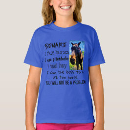VARA - JAG RIDE HORSES - GIRL Blue T Shirt