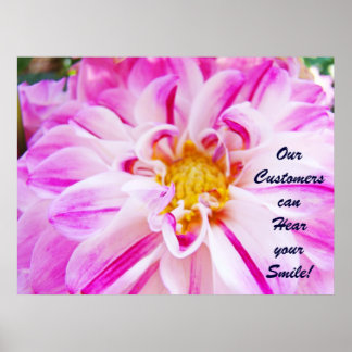 Våra kunder kan höra din sjömil! Skriv ut Dahlias Poster