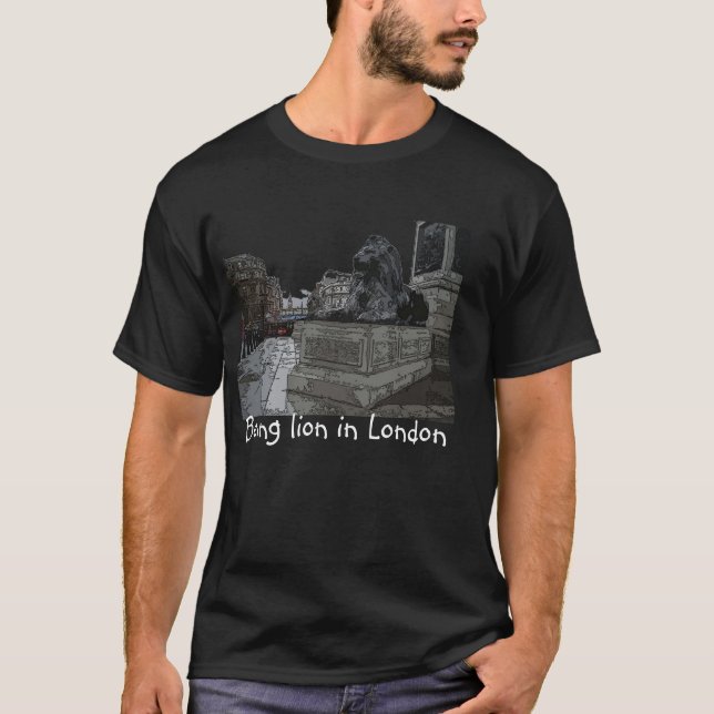 Vara lejont i London Tee Shirt (Framsida)
