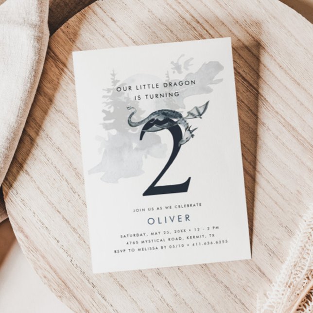 Våra lilla drakpojkar 2:a födelsedag inbjudningar (Skapare uppladdad)