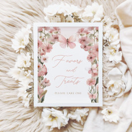 Våra lilla fjärilar-Rosa-flickor är för och behand Poster