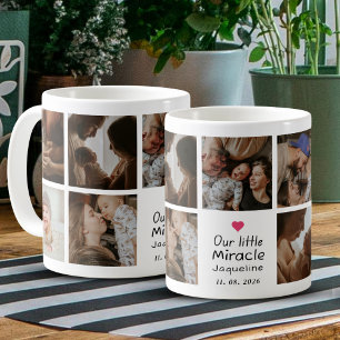 Våra lilla Miracle Baby Photo Collage New Parents Kaffemugg