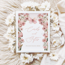 Våra lilla Rosa-flickkort och gåvor för fjäril Poster