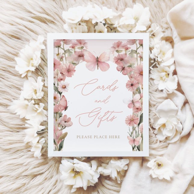 Våra lilla Rosa-flickkort och gåvor för fjäril Poster (Skapare uppladdad)