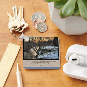 Våra livsövningar inspirerande nyckelring