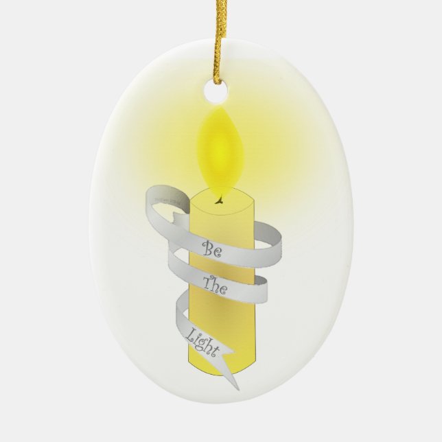 Vara ljuset julgransprydnad keramik (Framsidan)