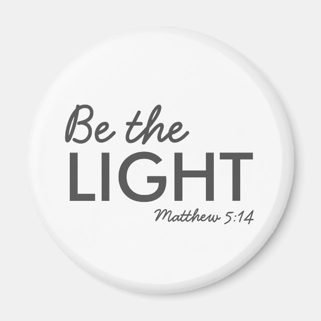 Vara ljuset | Matthew 5:14 Bible Verse Christian Magnet (Framsidan)