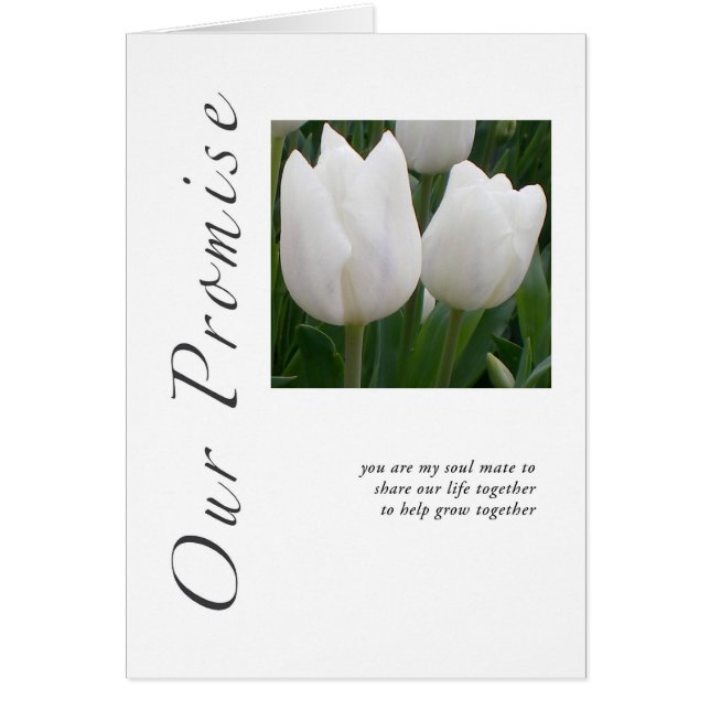 Våra löftetulpan hälsningskort (Framsidan)