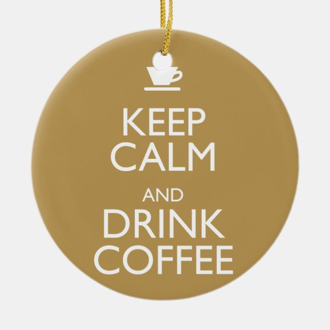 VARA LUGN OCH DRIK KAFFE JULGRANSPRYDNAD KERAMIK (Framsidan)