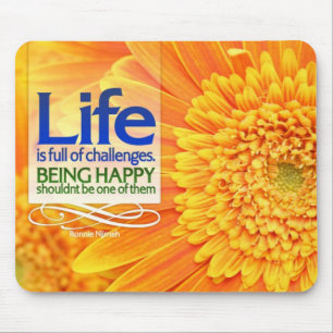 Vara lyckliga Motivational Mousepad Musmatta