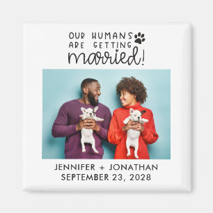 Våra människor gifta sig hund för att spara datume magnet