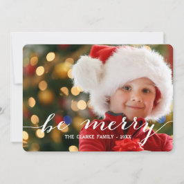 Vara Merry Hand-Lettering | Helgdag-fotokort Julkort