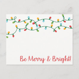 Vara Merry och Bright! Helg Vykort