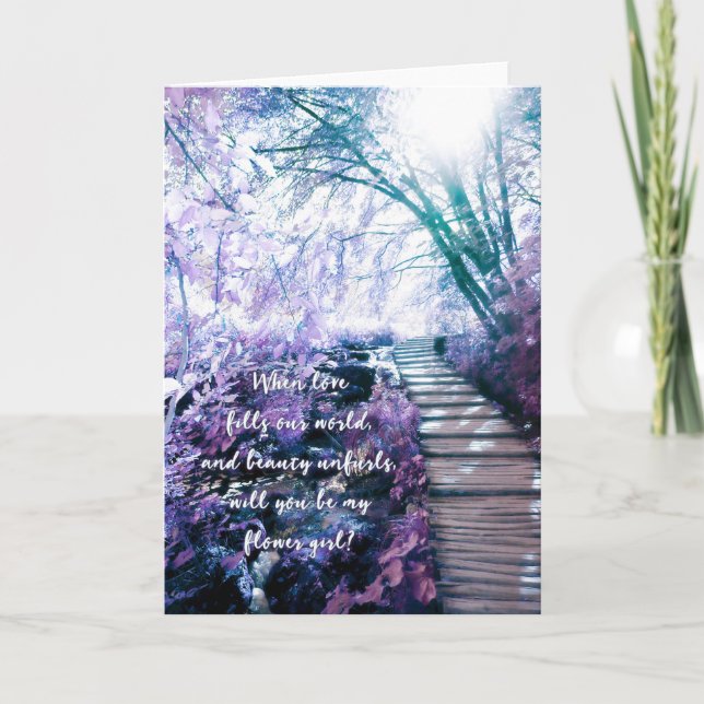 vara min blomflicksfantastiska skog inbjudan (Framsida)