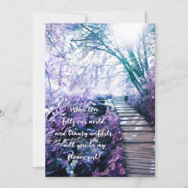 vara min blomflicksfantastiska skog inbjudningar (Framsida)