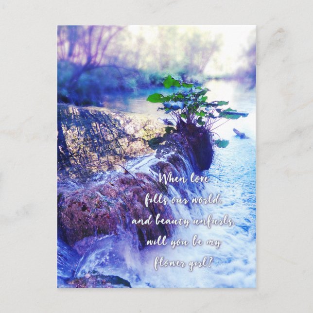 vara min blomma, vattendjup inbjudan (Framsida)