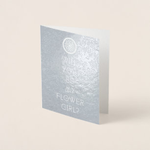 vara min inbjudan till geometri för min blommflick folierat kort