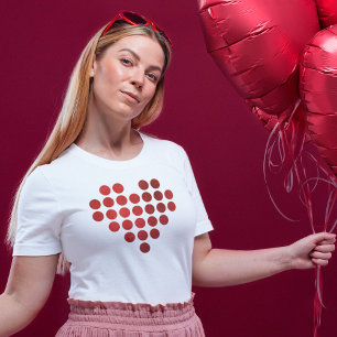 VARA MIN VALENTINE RED FAUX GOLD FOIL DOXTEXT T SHIRT