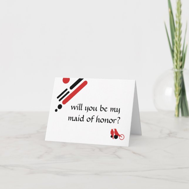 vara mina fåglar i modet maid of honor inbjudan (Framsida)