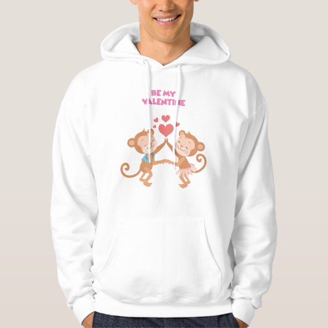 vara mina valentindagar - lycklig hoodie (Framsida)