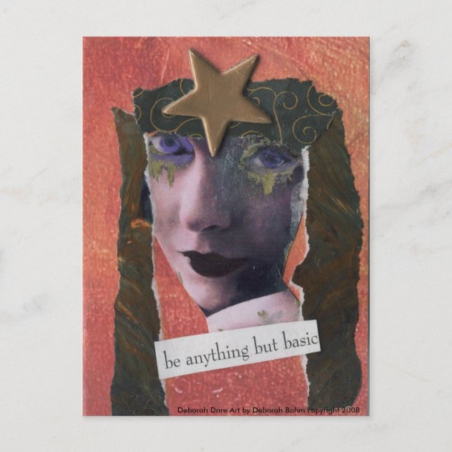 VARA NÅGONTING MEN GRUNDLÄGGANDE vykort (Framsida)