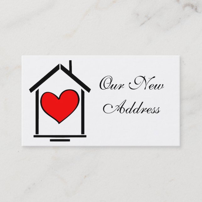 VÅRA NYA ADRESS VISITKORTAR VISITKORT (Framsida)