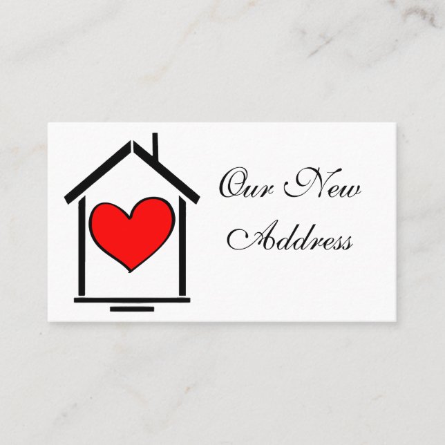 VÅRA NYA ADRESS VISITKORTAR VISITKORT (Framsida)