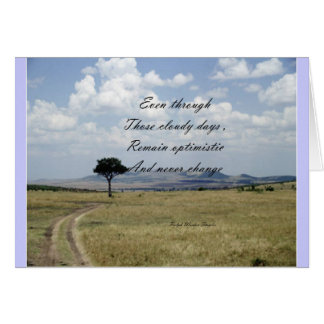 vara optimistisk hälsningskort