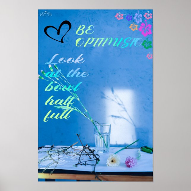 vara optimistisk. Nytt år. Poster (Framsidan)