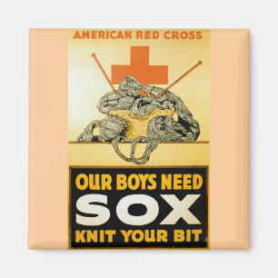 Våra pojkar behöver sox ~ Sticka din bit Magnet