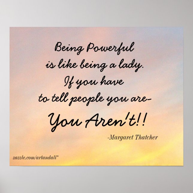 VARA POWERFUL MARGARET THATCHER POSTER (Framsidan)