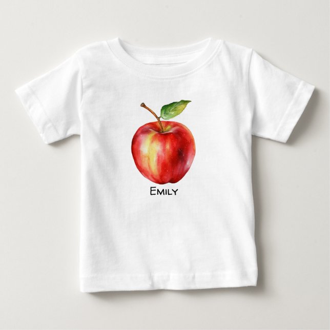 vara själv utskriven på äppelutskriften baby tshir t shirt (Framsida)