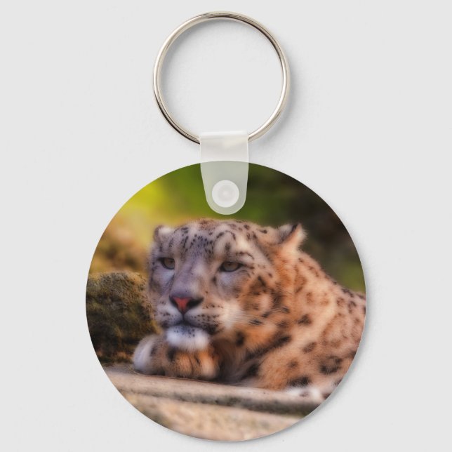 Vara slö leoparden nyckelring (Framsida)