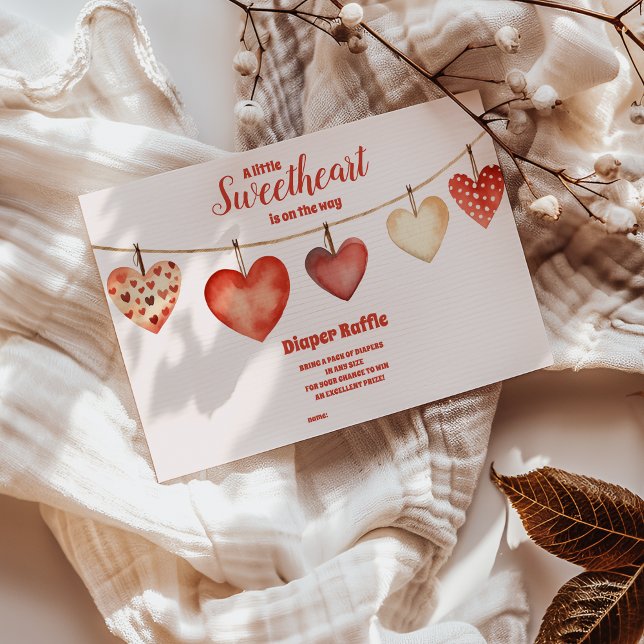 Våra små sötare Valentines Diapper Raffle Tilläggskort (Skapare uppladdad)