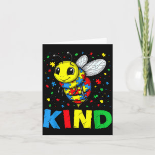 Vara snäll autism medvetenhet pussel grafik män kv kort