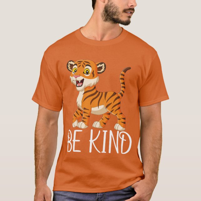 vara snäll tiger t shirt (Framsida)