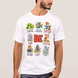 Vara snäll vara kreativ karaktärsutbildning t shirt