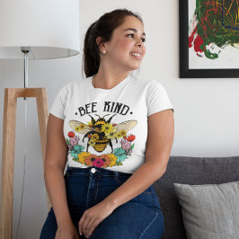 Vara snäll Vilda blommor Grafisk Ledig Kvinnas T Shirt