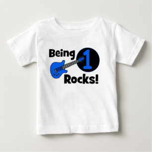 Vara stenar 1! Personligbaby 1st födelsedag T-shirt